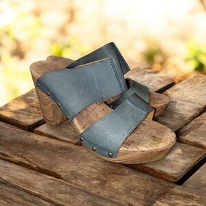 Kork-Ease Blue and Tan Women's Sandals